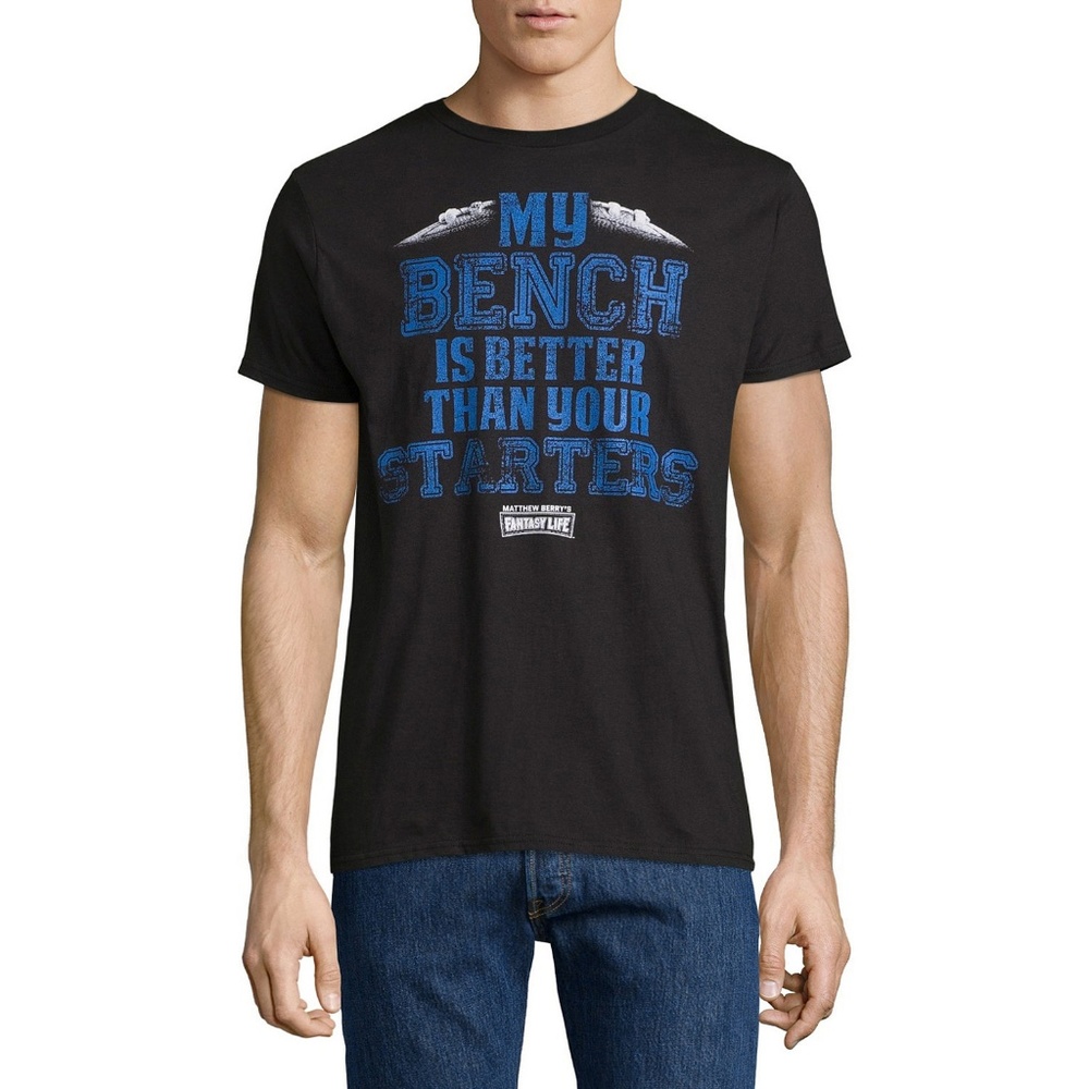 New! Fantasy Football T-Shirt My Bench Is Better Than Your Starters